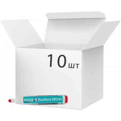 Маркер Stanger для сухостираемых досок, 1-3 мм красный 10 шт (MARKER-BOA-STM240R10) Винница