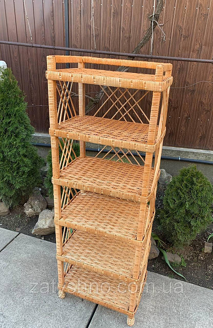 Полка плетеная  высокая из лозы Киев - изображение 5