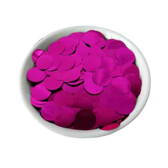 Конфетти кружочки из фольги 10 г 15 мм малиновый Киев