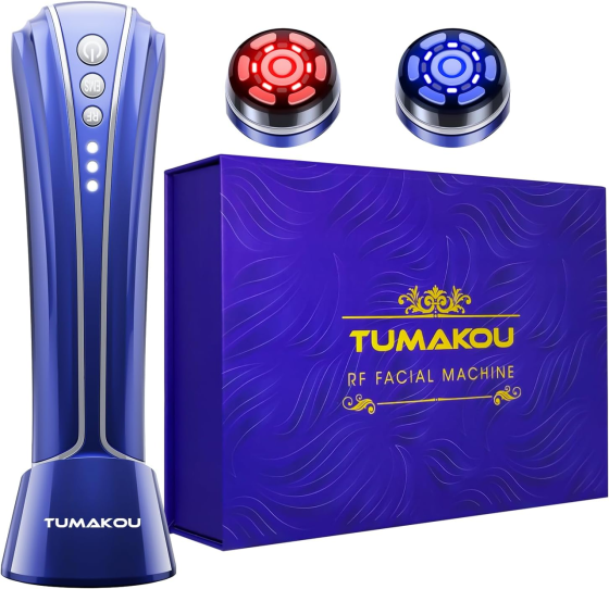 Апарат для мікрострумової підтяжки обличчя TUMAKOU 4 в 1 RF-05 Радіочастотний ліфтинг масажер терапія Фіолетовий Київ