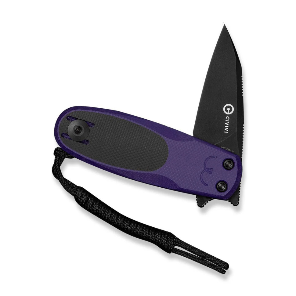 Ніж складаний кишеньковий Civivi Purr, (4.65 см) Nitro-V / G10 фіолетовий/чорний Киев - изображение 3