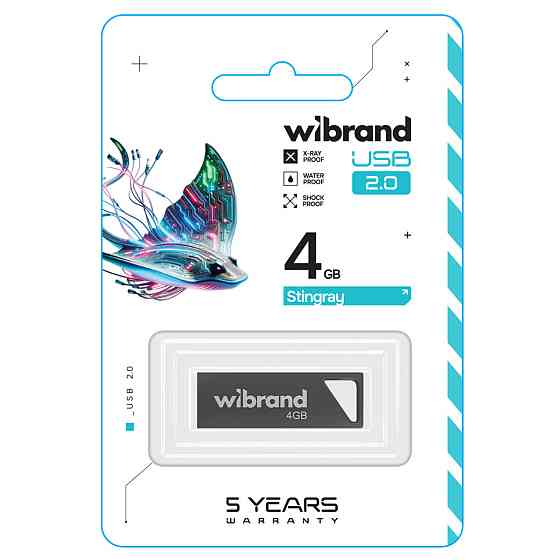 Flash Wibrand USB 2.0 Stingray 4Gb Grey (WI2.0/ST4U5G) Київ