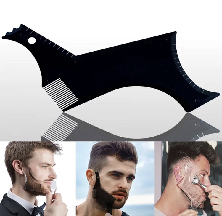 Шаблон для бороды, трафарет для бороды и усов, стайлер, триммер для бороды, чорный Киев - изображение 2