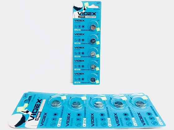 Батарейка літієва VIDEX CR1216 5pcs BLISTER CARD Київ