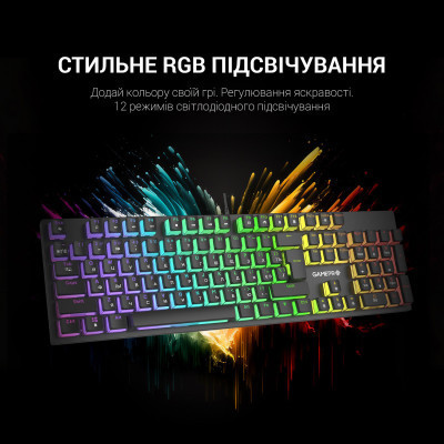 Клавиатура GamePro MK85R Red Switch RGB USB Black (MK85R) Винница - изображение 10