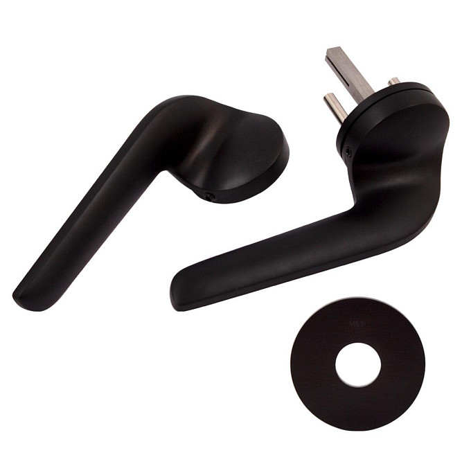 Дверна ручка на розетці M&T Up 147162 TIN-K титан/чорний матовий R ф/з Київ - фото 3