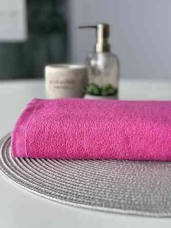 Полотенце махровое Ideal Textile 50х90 см однотонное 400 г/м2 (56860342) Рожевий 1 шт Черновцы