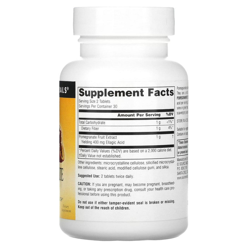 Экстракт граната Source Naturals Pomegranate Extract 500 мл 60 таб Киев - изображение 2