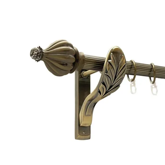 Карниз Orvit Таджа-Кристал металевий однорядний ретро рифлена труба кільце металеве Антик 25 мм 300 см Львов