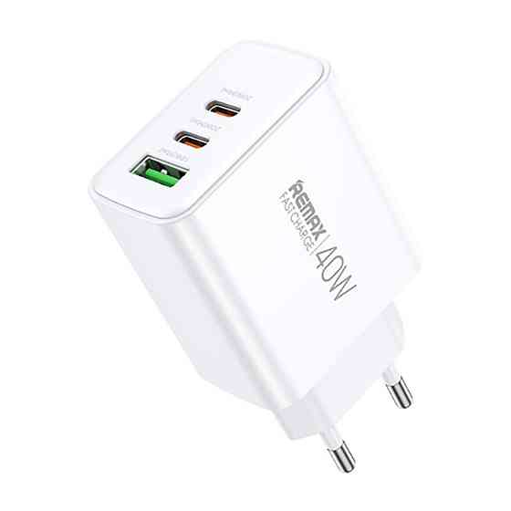 Зарядний пристрій Remax Kiddy 3 порти, USB + Type-C*2 40W (RP-U123) Київ