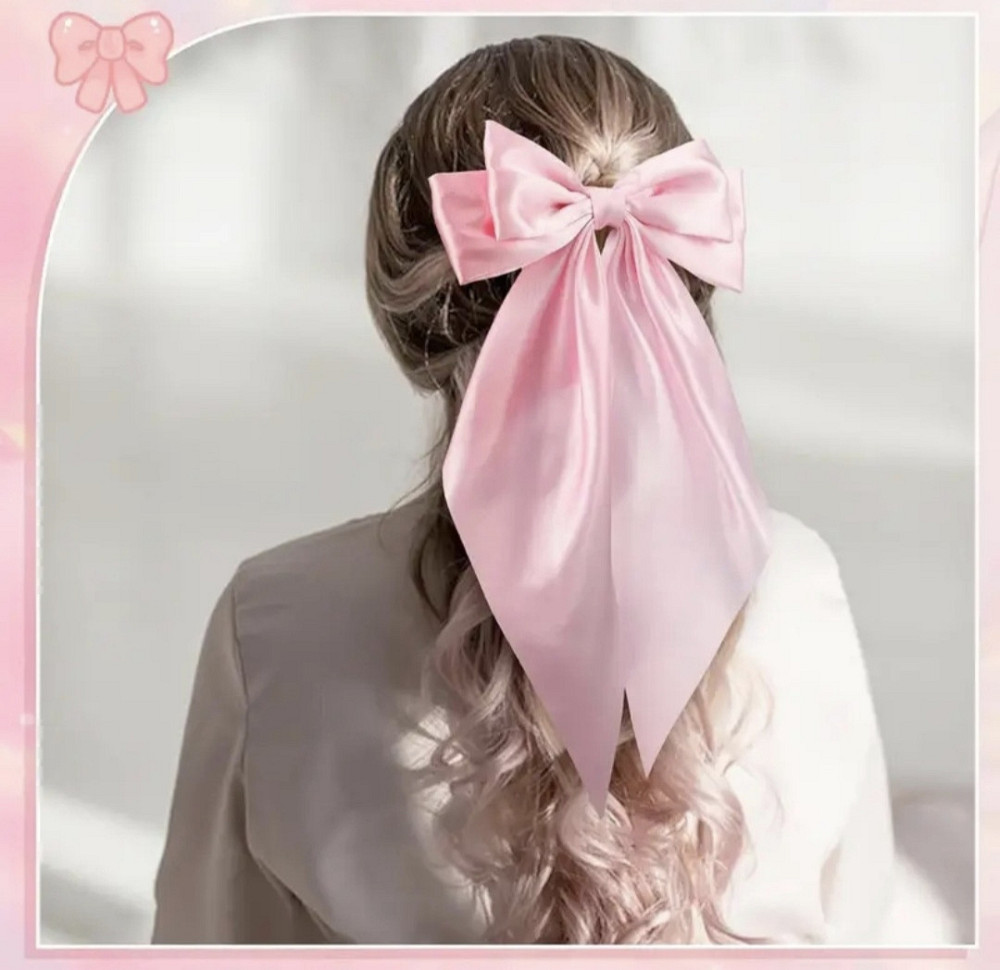 Заколка-автомат "Бант" 18х35 см Рожевий Сміла - фото 6