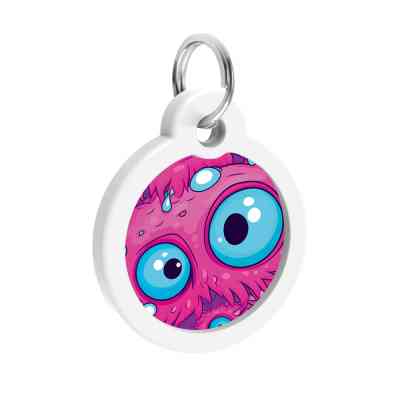 Адресник для тварин WAUDOG Smart ID з QR паспортом "Око монстра", коло 30 мм (230-4049) Вінниця