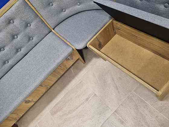 Кухонный уголок с нишами на кухню 114х154 см (на право или налево) / Ткань - ДСП Дуб Флагшток Львов