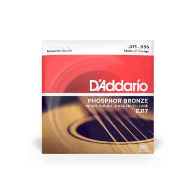 Струны для гитары D'Addario Phosphor Bronze Medium (13-56) (EJ17) Винница