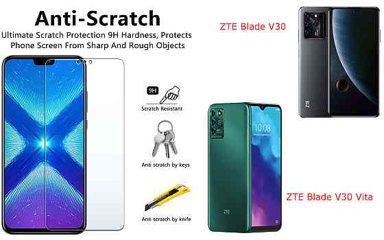 Захисне скло NeoGlass для ZTE Blade V30, Blade V30 Vita – надпрозоре та стійке Київ