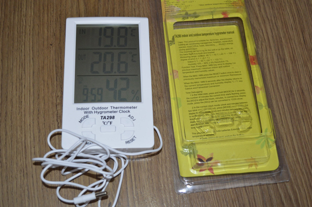 Термометр-гигрометр TA298 цифровой c выносным датчиком Полтава - изображение 1