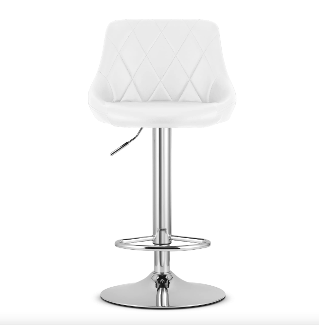 Барний стілець Leobert Kast з спинкою білий Київ - фото 3