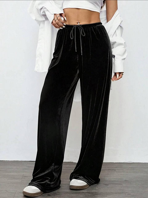 Женские базовые велюровые штаны палаццо велюр sport Турция 48/52 Одесса - изображение 2