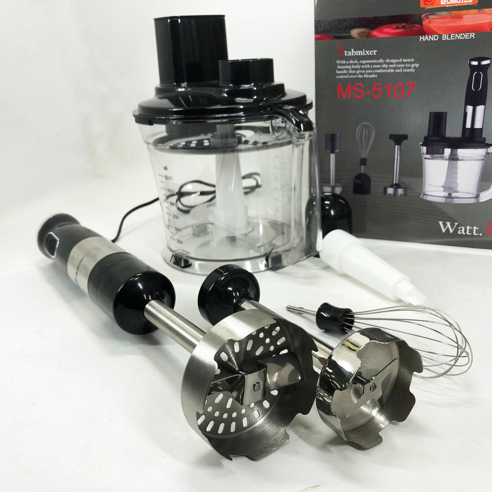 Блендер для збивання крему і соусів, Блендер для кухні з мірним стаканом переносний ZQ-84 Львів - фото 11