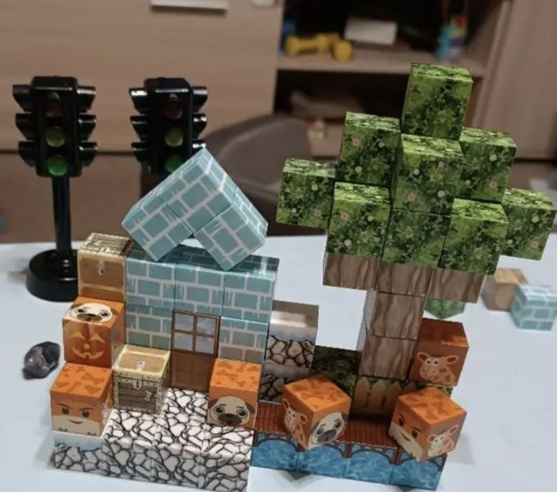 Конструктор магнитный Майнкрафт 100 блоків. Харьков - изображение 4