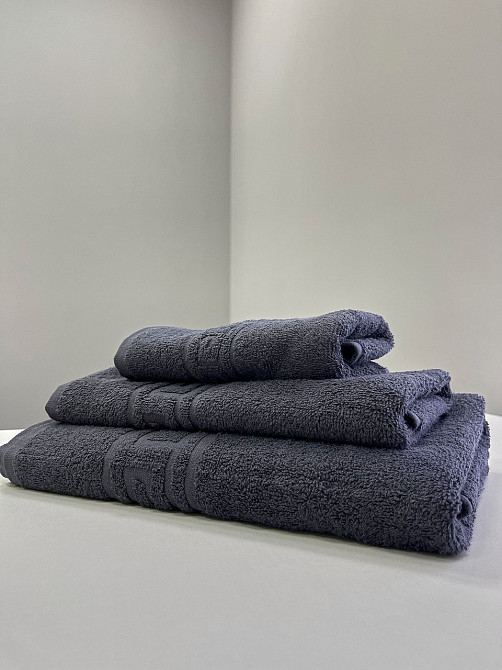 Махровий рушник Ideal Textile Greek 33х60 см темно-сірий (56860585) Чернівці - фото 3