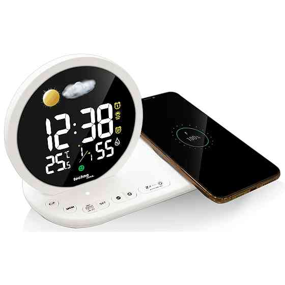 Годинник настільний Technoline WT427 Wireless Mobile Charging White (WT427) Киев