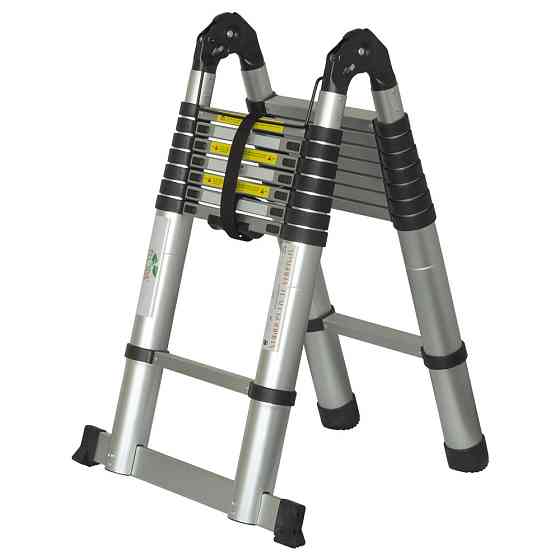 Драбина телескопічна універсальна 2×8 щаблів 5.0 м FLORA (5033434) Київ