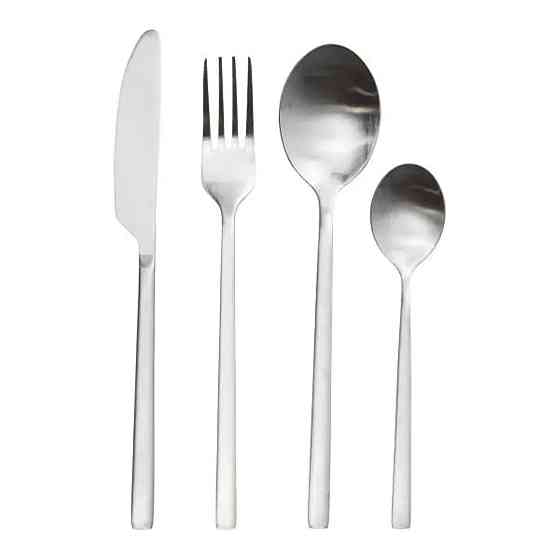 Yiwu Набір столових приборів на 6 персон 24 предмети столовий набір приборів Сріблястий HP-20-2 Київ