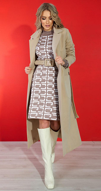 Лаконічне пальто з накладними кишенями (46) Київ - фото 5