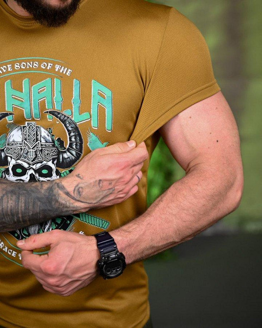 Тактическая потоотводящая футболка Valhalla coyot ПП7705 Одесса - изображение 3