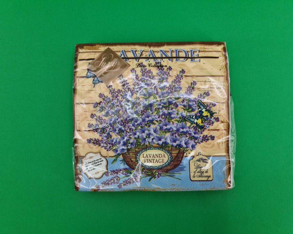 Бумажная салфетка цветочной тематики (ЗЗхЗЗ, 20шт) Luxy  Прованский букет (2060) (1 пачка) Харьков - изображение 1