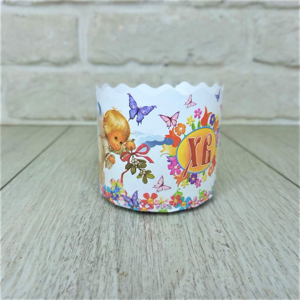 Паперова форма для пасок 70–100 г, d70×h85 мм, асорті, упаковка 50 шт, для випічки великодніх пасок Харків - фото 5