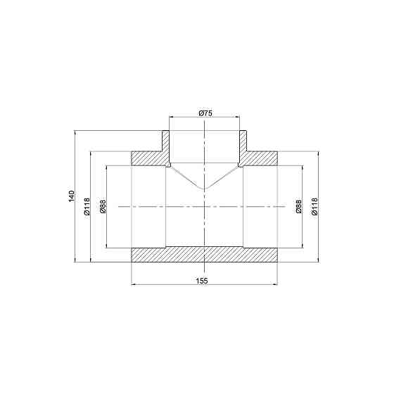 Трійник PPR Thermo Alliance 90х75х90 Київ