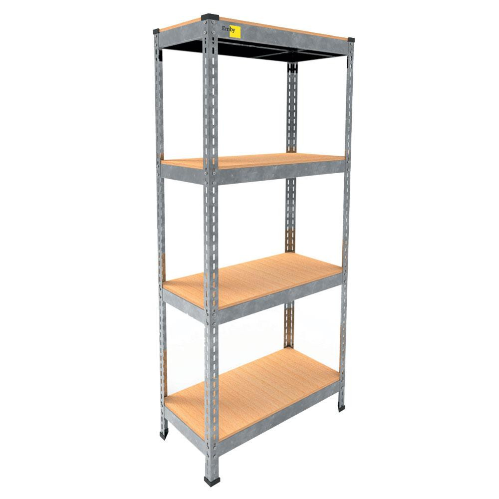 Металлический стеллаж Emby Light Series (размер 1500х600x300мм) 4 полки ДСП до 100кг Оцинкованный Винница - изображение 1