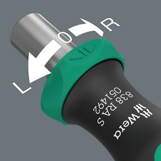 Трещоточная отвертка-битодержатель Wera 1/4