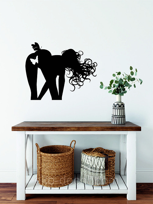 Декоративное настенное Панно «Силуэт женщины», Декор на стену 110*88 см, Черный Киев - изображение 8