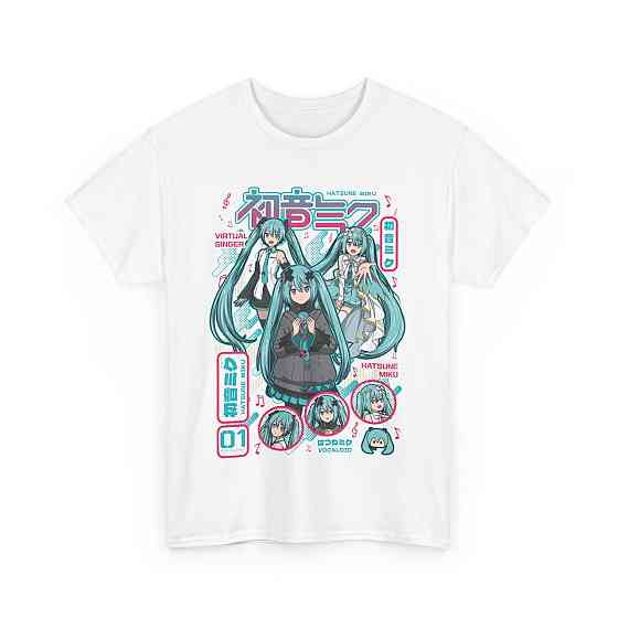 Футболка аниме Алл Сизес Хатсуне Мику оверсайз (S/M/L) Черний AnimeJ0040 Днепр