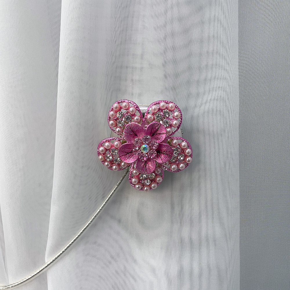 Магніти для штор та гардин "Flowers" набір 2 шт Рожевий (81-242) Київ - фото 2