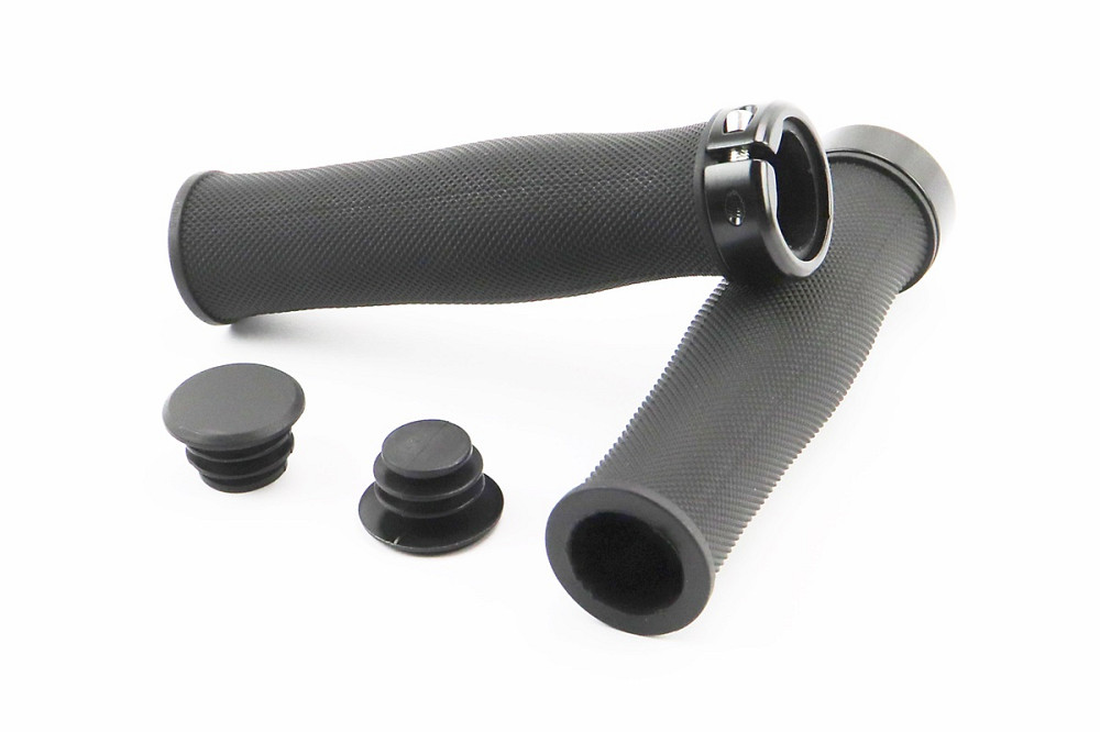 Ручки керма 130мм з затискачем Lock-On, чорні TPE-187A Киев - изображение 1