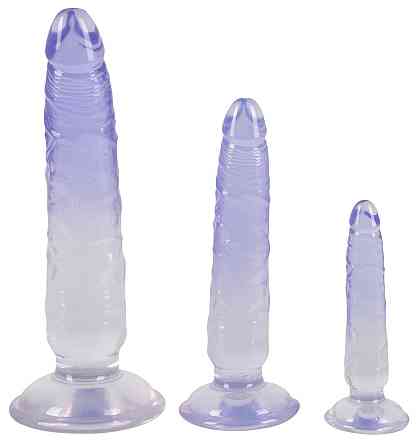 Набір прозорих анальних фалоімітаторів 3pcs natural dildo set Sex Aura Київ