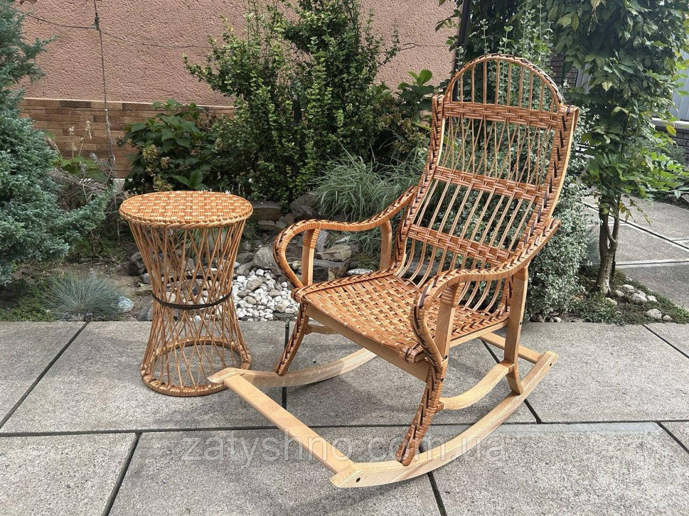 Меблі плетені з лози з гойдалкою та столом Київ - фото 8