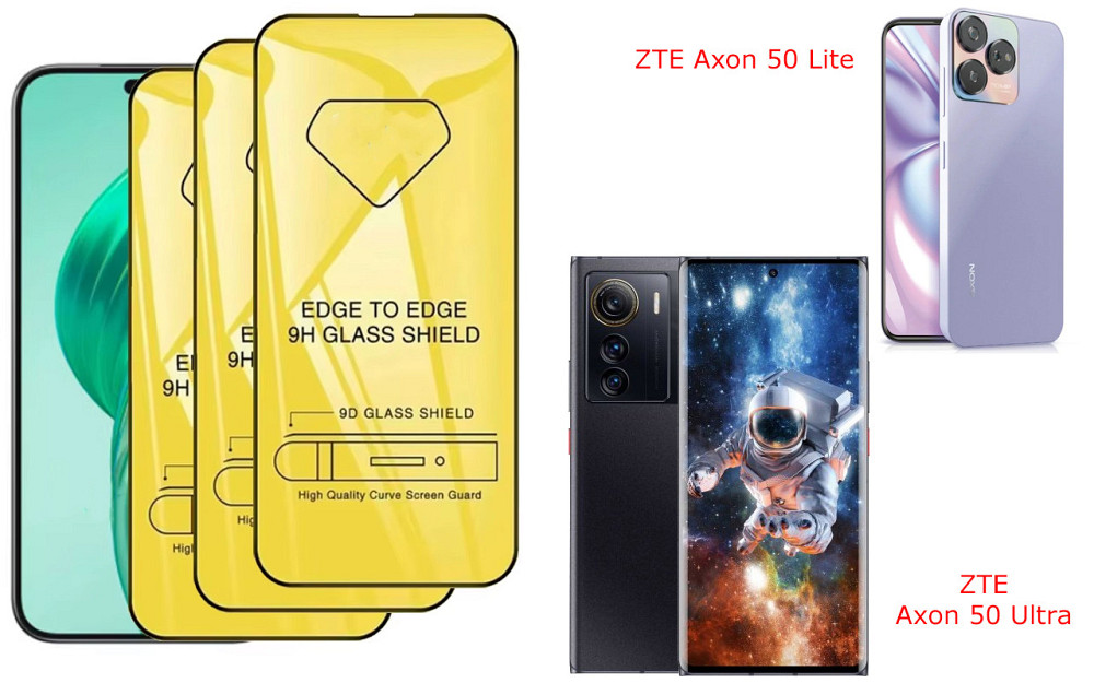 Захисне скло DefenzoGlass для ZTE Axon 50 Lite, ZTE Axon 50 Ultra – подвійна міцність Київ - фото 3