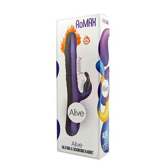 Вібратор-кролик з підігрівом і ротацією Alive RoMAX Purple Sex Aura Київ
