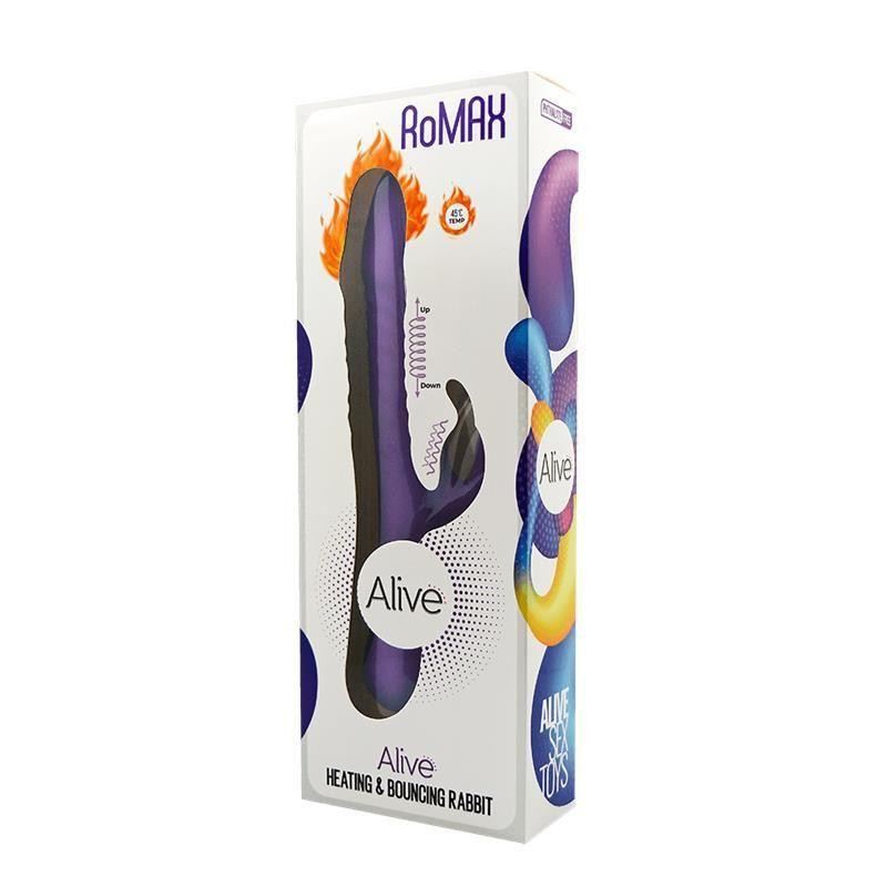 Вібратор-кролик з підігрівом і ротацією Alive RoMAX Purple Sex Aura Київ - фото 2