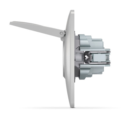 Розетка Videx BINERA 1ая із заземленням і кришкою сріб (VF-BNSK1GС-SS) Вінниця - фото 3