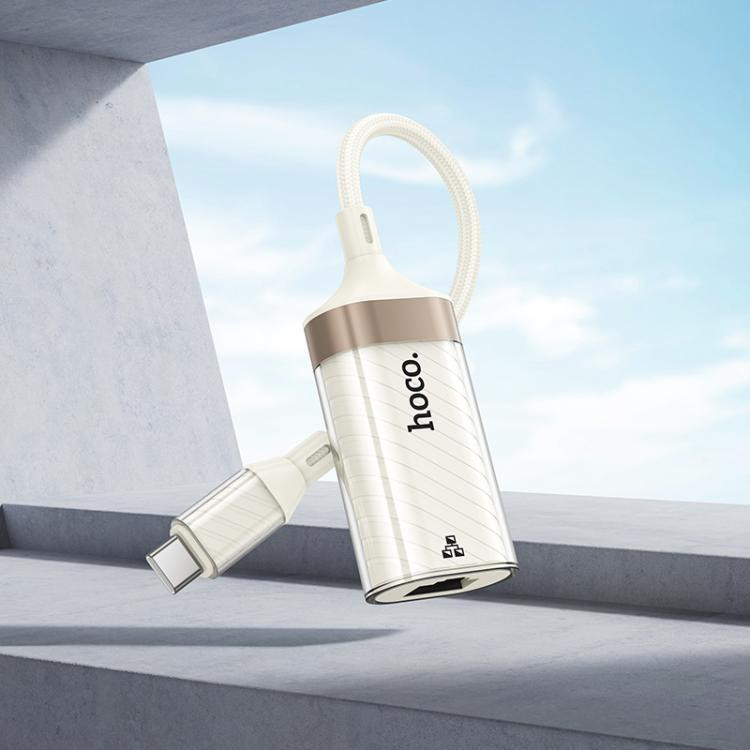 Кабель-переходник HOCO UA41 UA41B Crystal Type-C ethernet adapter(100 mmbps) apricot Киев - изображение 8