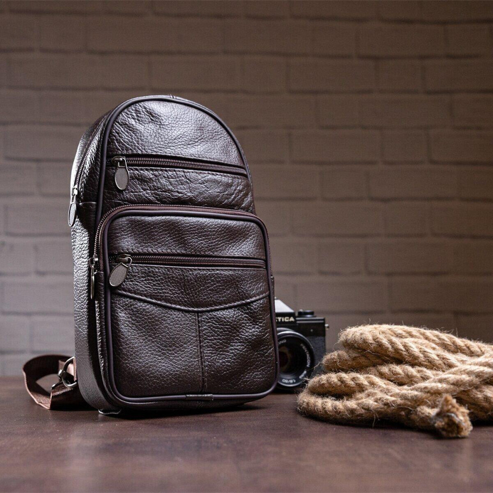 Сумка мужская через плечо Коричневая (Vintage) Киев - изображение 9