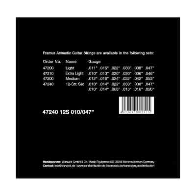 Струни для гітари Framus Phosphor Bronze Light 12-String (10-47) (47240 12S) Вінниця