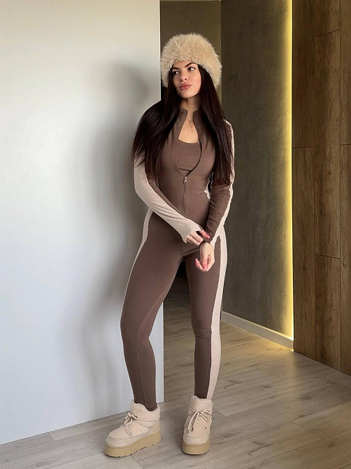 Жіночий теплий термо костюм: комбінезон і топ трикотаж пума Моко, 44/46 Одеса - фото 3