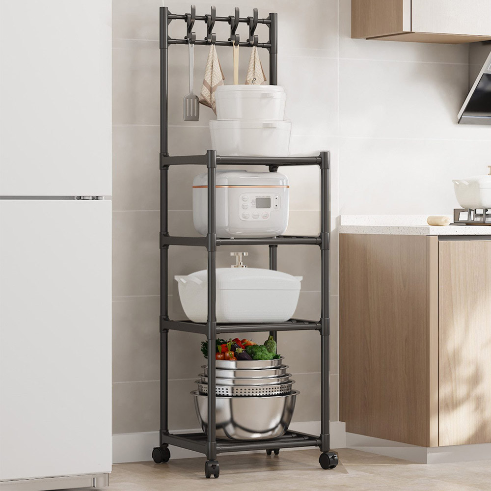 Кухонний стелаж на колесах,4 полиці,130х42х34см SBR Київ - фото 1